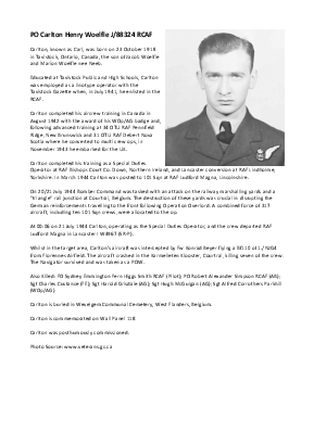 A preview of a PDF biography for Woelfle, Carlton Henry